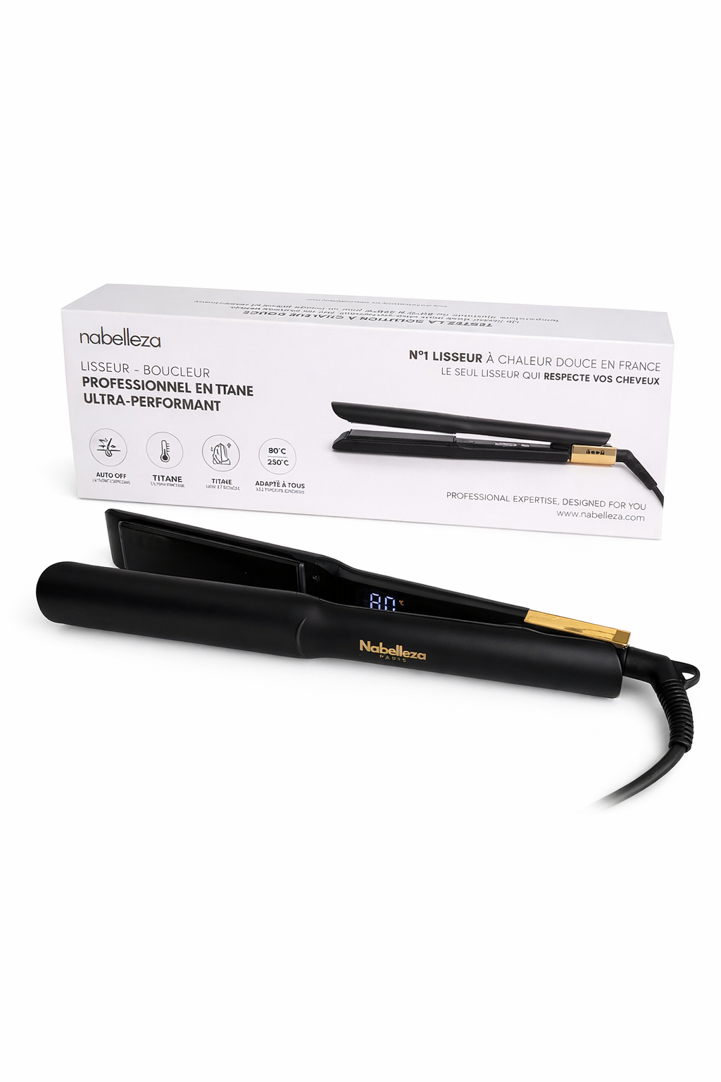 Lisseur Nabelleza Gold Titanium