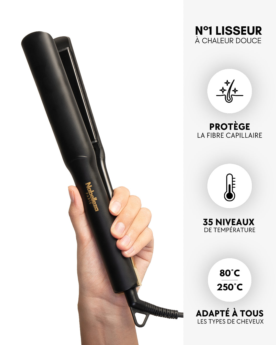 Lisseur Nabelleza Gold Titanium